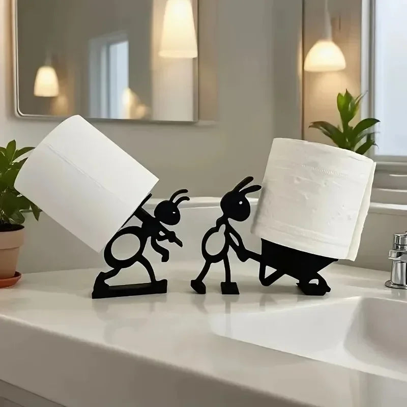 Plastic Ant Toilet Roll Holder in Two Freestanding Designs