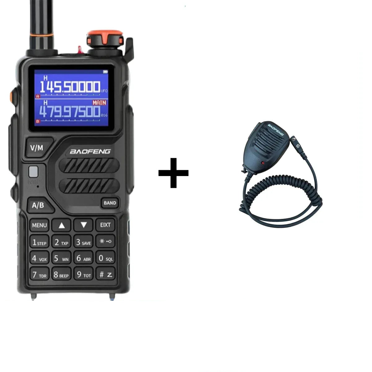 Baofeng UV K5 Plus 10W Tri-Band Long Range Ham Radio Add MIC