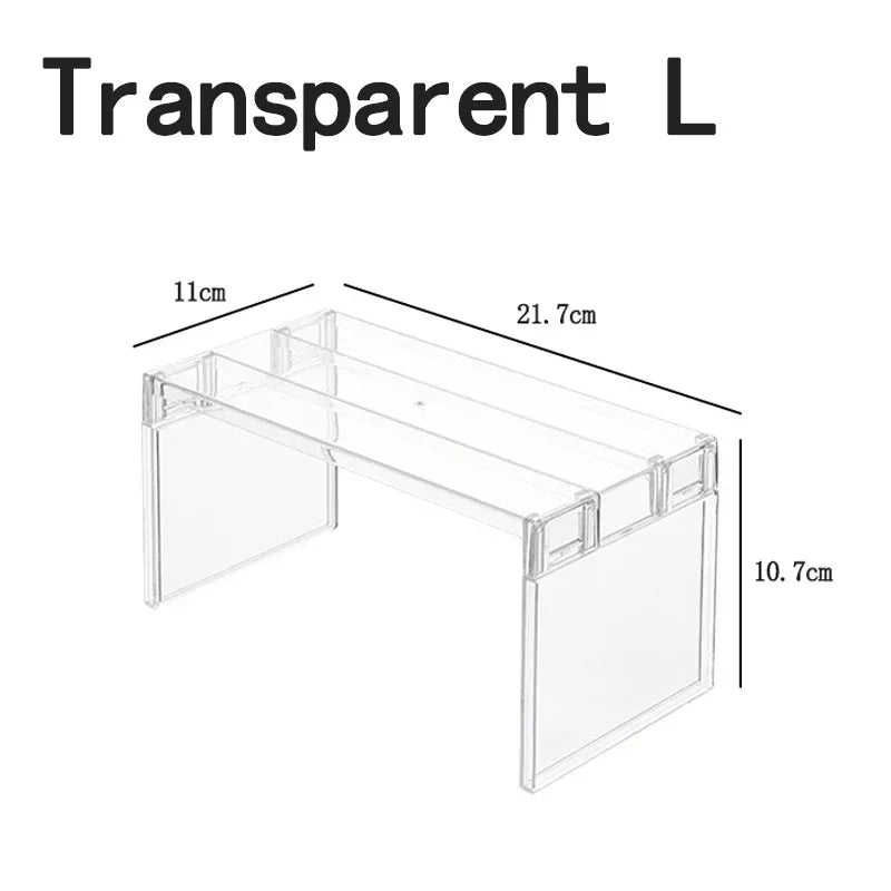 Kitchen Cupboard Shelf for Tidy Dish and Spice Storage Not scalable-L