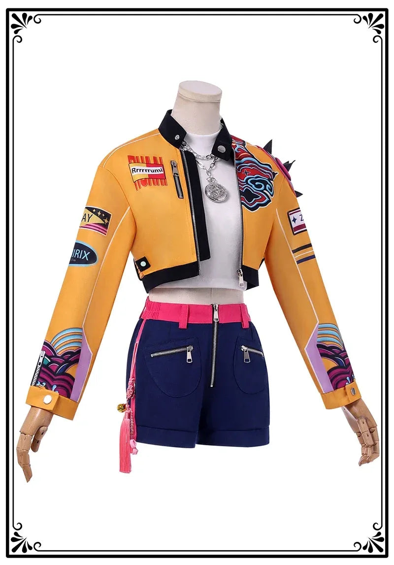 Women's Cosplay Costume Set – KPop Rumi Outfit & Wig