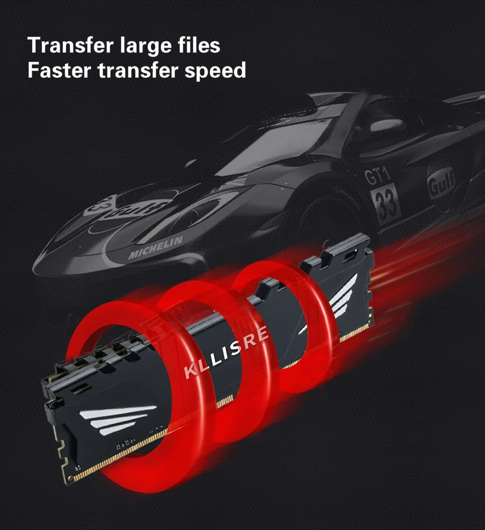 Kllisre Memória DDR4 RAM 8GB 4GB 16GB 2400 2666 3200mhz DIMM Desktop Memory