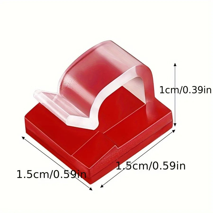 Adhesive Open Wire Clips for Home Office Desk Cable Routing