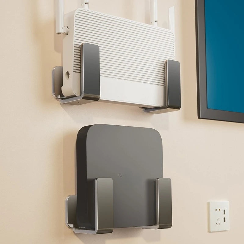 Metal Wall Mounted Router Brackets for Bedroom Device Storage