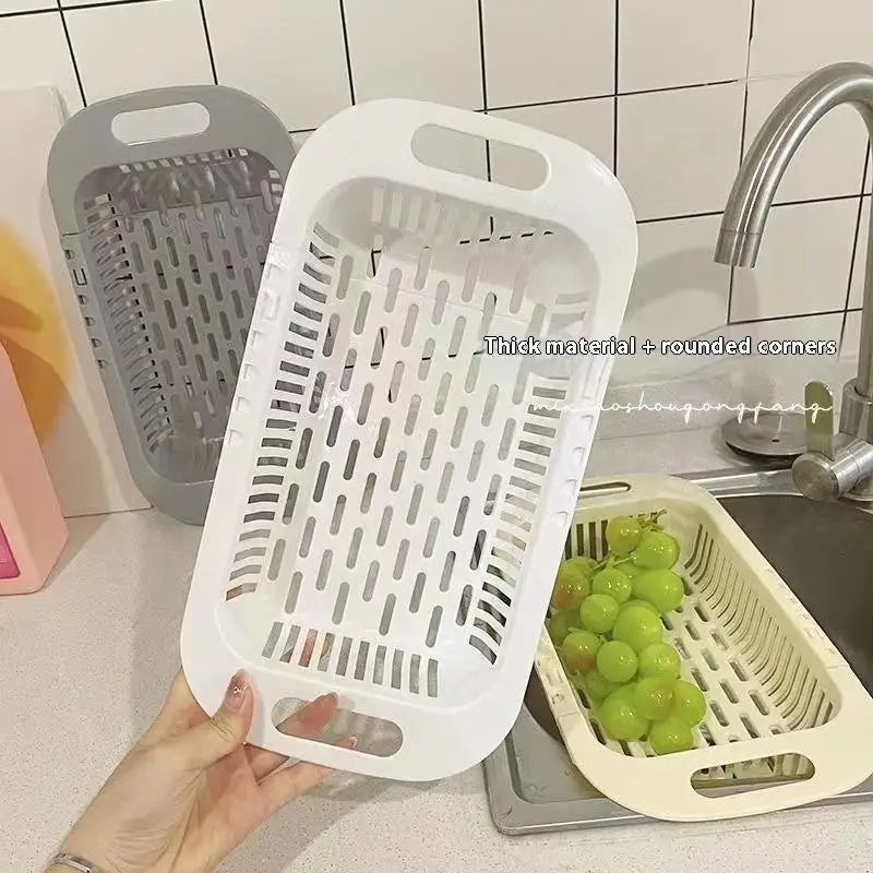 Extendable Sink Draining Basket for Fruit and Vegetables