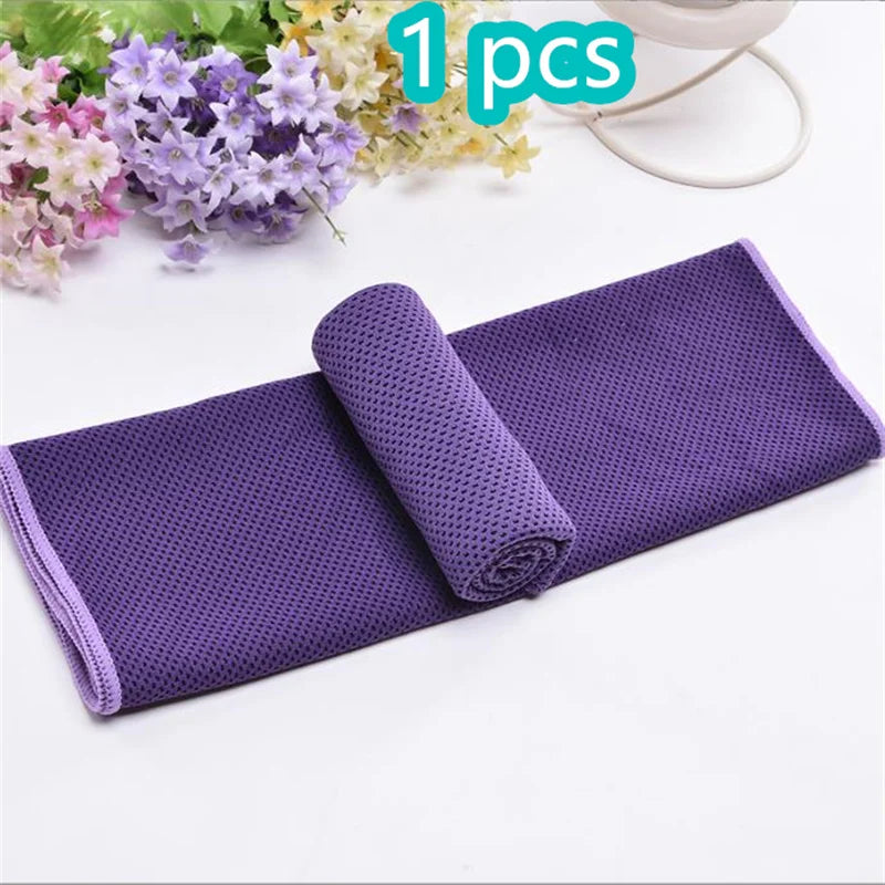 1-10pcs Cooling Towel Instant Relief Microfiber Cool Towels Chilling Neck Wrap Ice Cold Rags Sports Fitness Camping Hiking 1pcs-7