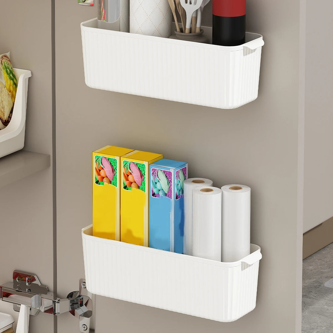 Self-Adhesive Cabinet Door Organiser for Kitchen Wraps