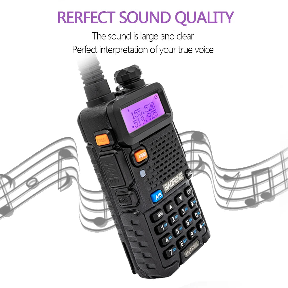 2PC Baofeng UV-5R Walkie Talkie Dual Band Long Range Ham Radio - Dicrodelights