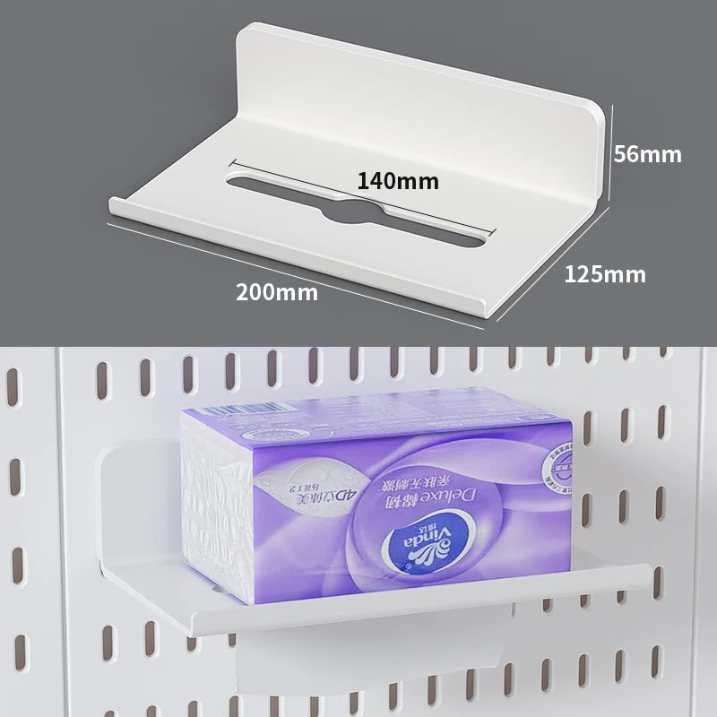 Neat Plastic Pegboard Desk Organizer with Multiple Accessories for Home Office, Craft Room and Garage Display WH Tissue holder M