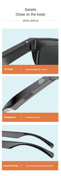 Smart Bluetooth Audio Sunglasses with Mic & UV Protection