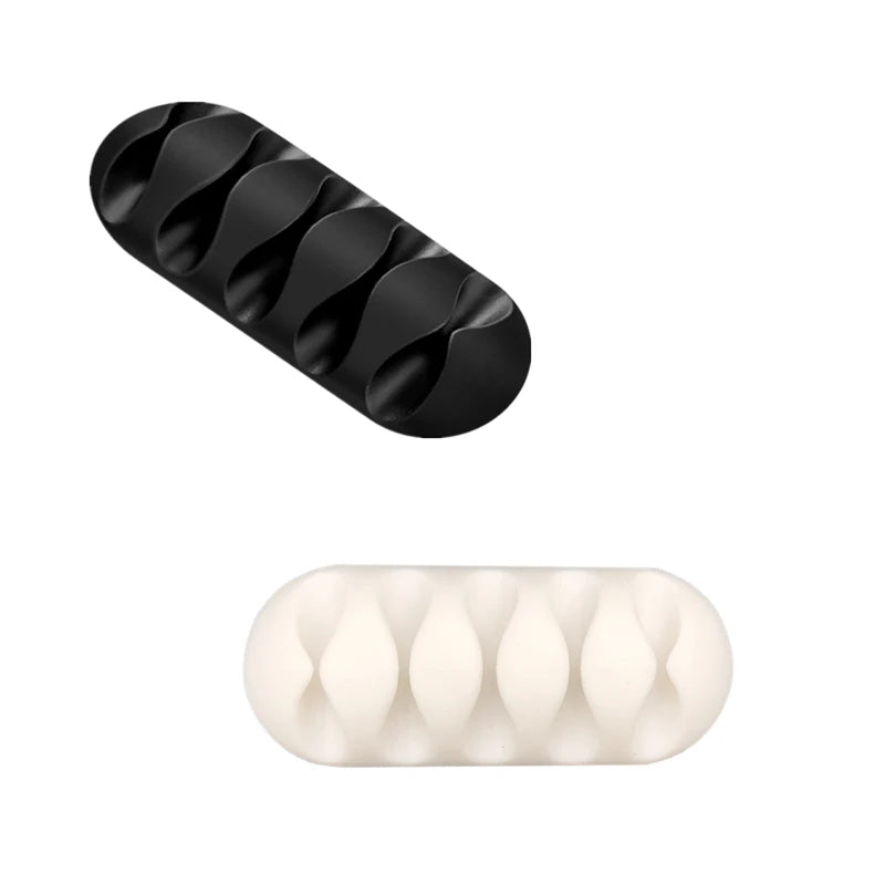 Adhesive Silicone Cable Clips for Desk Charging Lead Storage