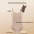 Women's One-Piece Shapewear Thin Summer Suitable Abdomen Inward Drawstring Halter Neck Design Body Sculpting Underwear