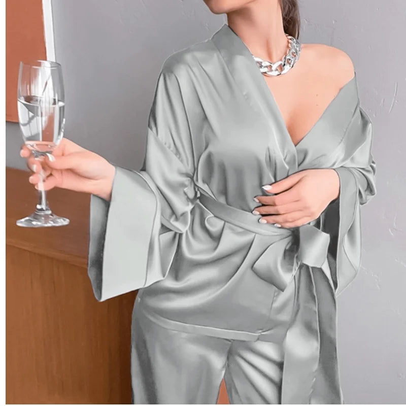 1 set of warm and comfortable women's home clothes, simple sleepwear set