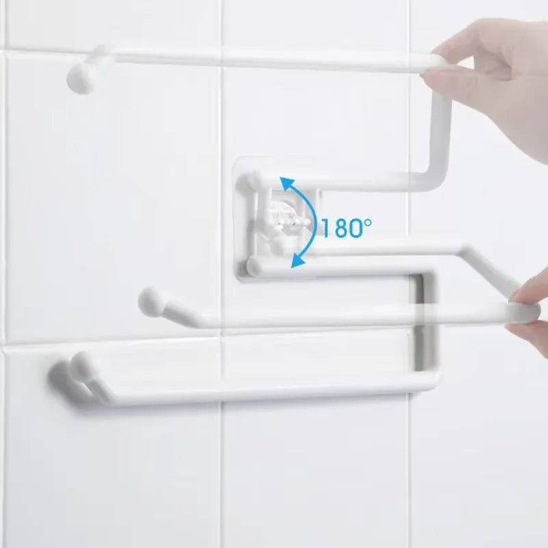Hanging Kitchen Paper Holder Roll Paper Rack Bathroom Towel Stand No-Drilling Toilet Paper Holder Home Storage Tissue Racks