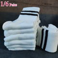 1/6 Pairs Women Mid-Tube Socks Solid Colour Autumn Winter Breathable Comfortable Sport Sweat Absorbent Man And Women's Socks