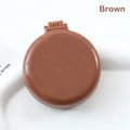 1 Pcs Small Size Hair Comb With Folding Mirror Traveling Portable Massage Folding Comb Women Girl Hair Brush Styling Tools brown