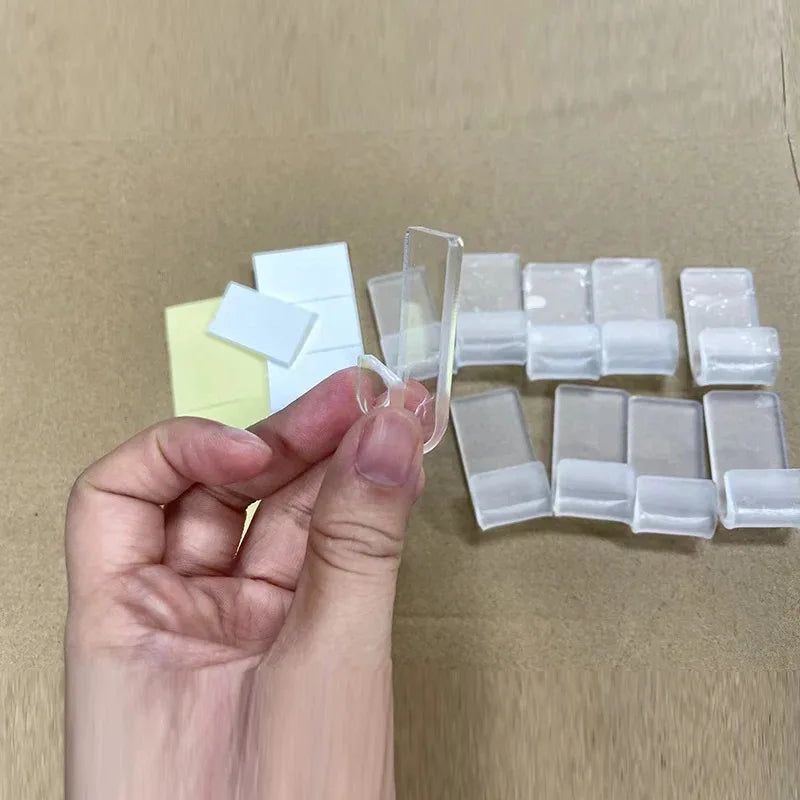 Vinyl Record Wall Hooks in Clear Plastic for Album Displays