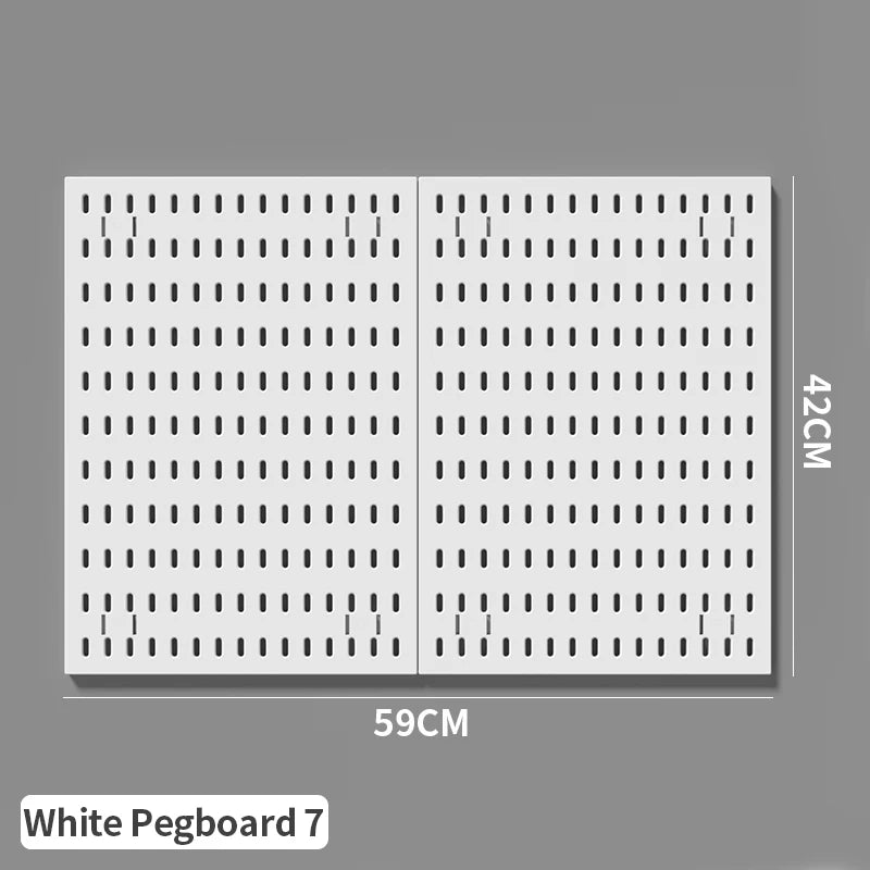 Modular Desk Pegboard Wall Storage for Office Accessories White Pegboard 7