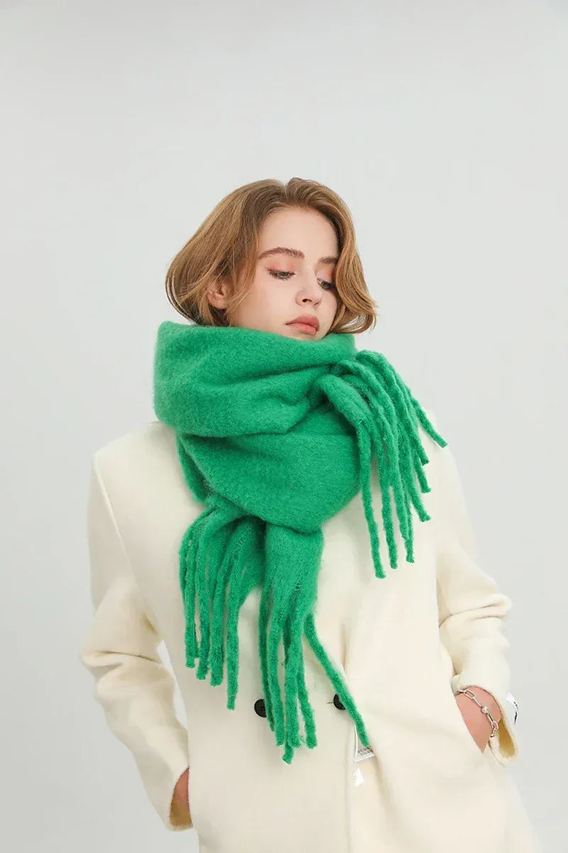 Women Winter Cashmere Scarf Thick Warm Pashmina Shawl Wrap