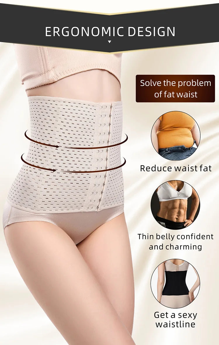 Women and Men XS~6XL Slimming Body Shaper Waist Trainer Belt Corset Abdomen Belly Tummy Control Fitness Compression Shapewear