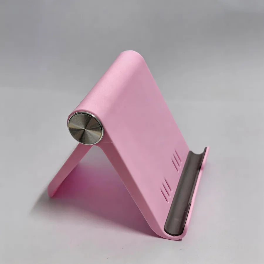 Adjustable Folding Desk Phone Stand for Hands Free Viewing Pink
