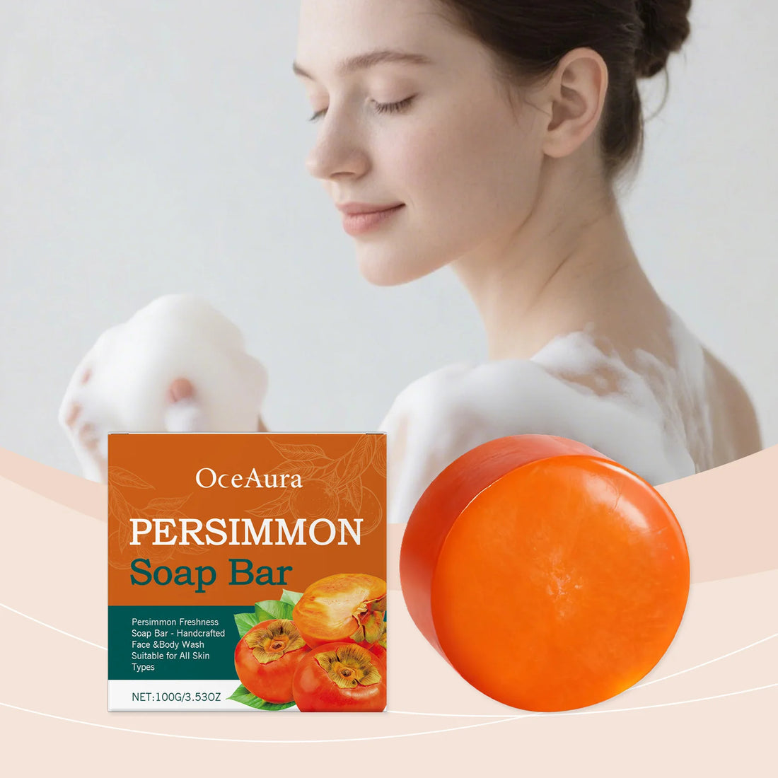 Persimmon Anti-Sagging Moisturizing Soap – Firming Body Cleansing Bar for Smooth, Hydrated Skin