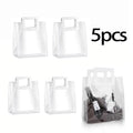 5/15/20pc PVC Gift Bags Packing Bag with Handle Wedding Accessories Festival Souvenir Party Present Candy Jewelry Packaging Home Clear-5pcs Other 20x18x10cm