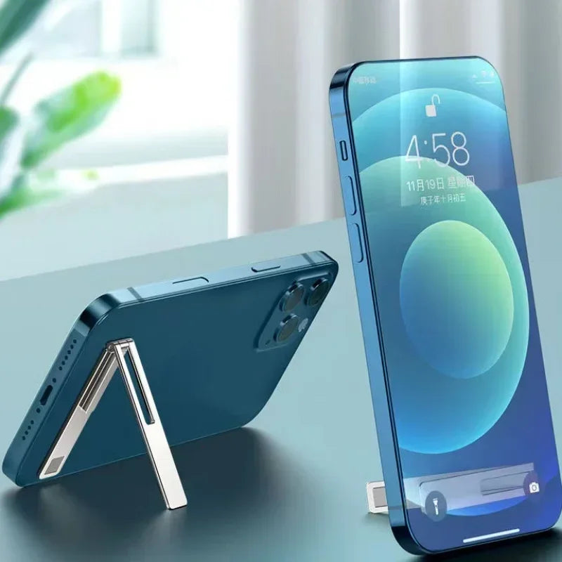 Folding Zinc Alloy Phone Kickstand for Hands Free Viewing