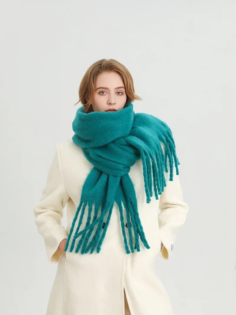 Women Winter Cashmere Scarf Thick Warm Pashmina Shawl Wrap