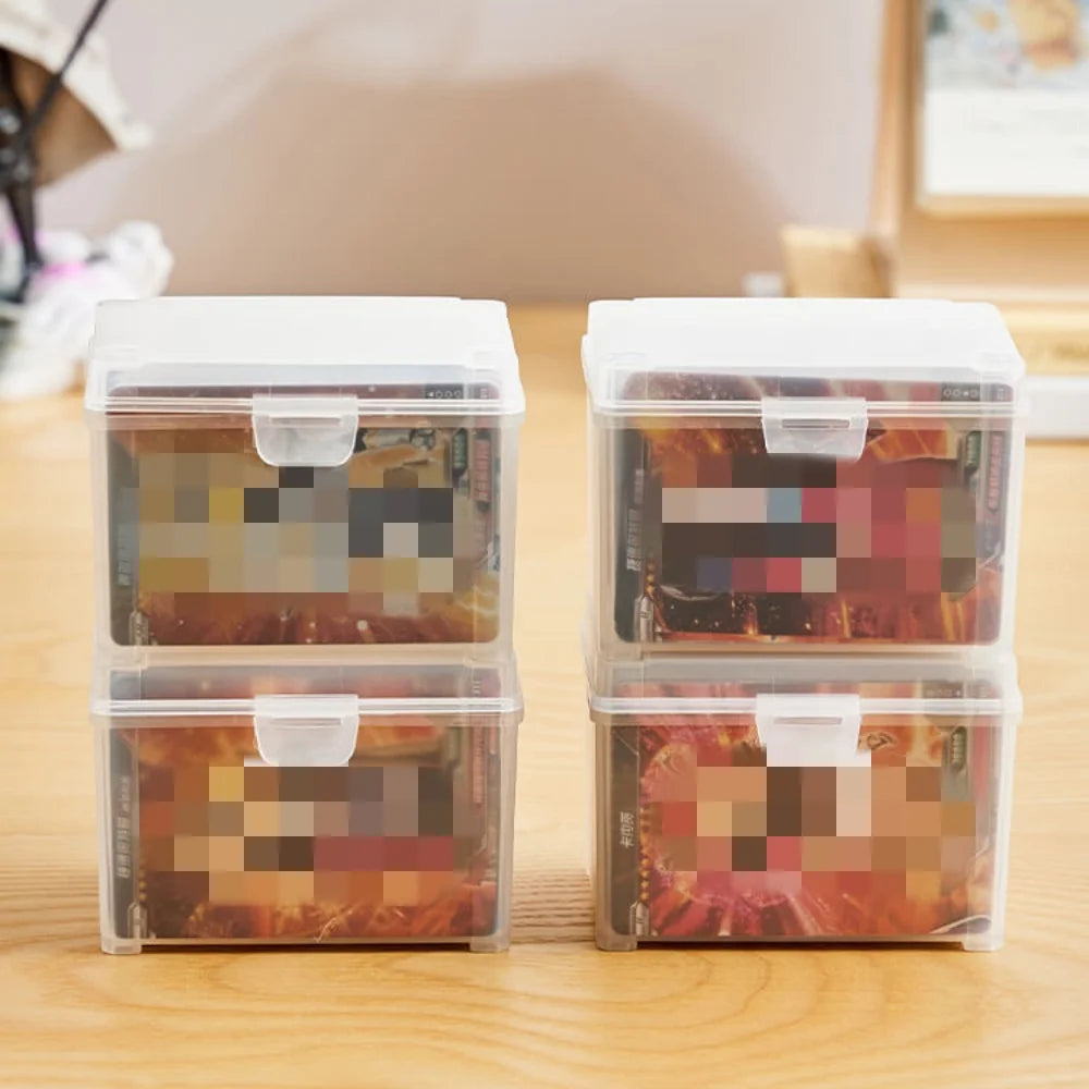 Stackable Plastic Game Card Storage Box for Desk Display