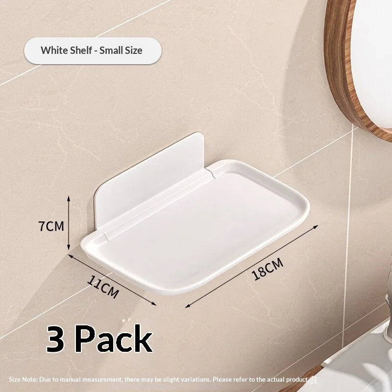 Small Foldable Wall Shelf for Bedside Phone and Glasses Storage 3pcs