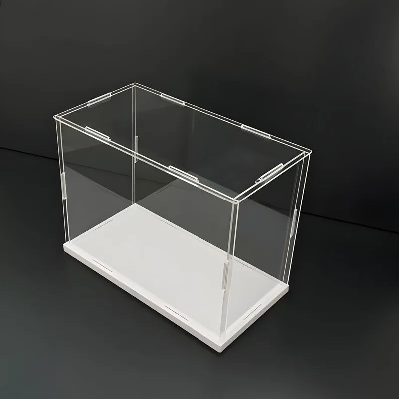Acrylic Display Box with White Base for Models and Figures