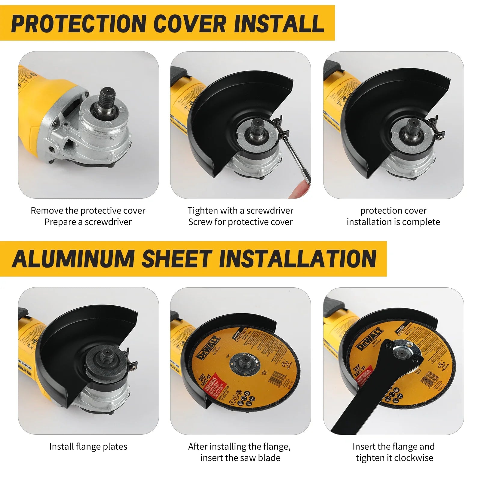 DEWALT DCG406 20VCordless Angle Grinder:1000rpm125mm wheel,M14 spindle9000/min speed,680W power.For construction,DIY&industrial