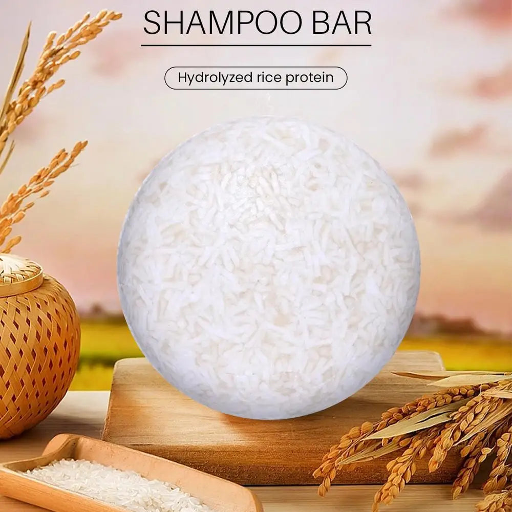 1/2/3pcs Organic Rice Shampoo Soap Bar Cleanses Oil Free Conditioning Soap Rice Water Protein Nourishing Hair Growth Soap Bar