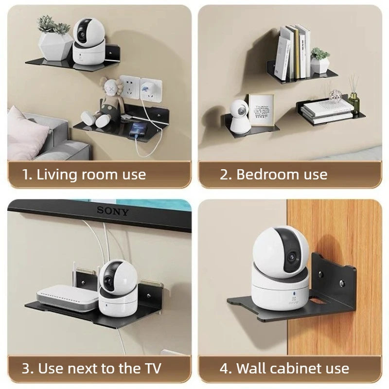 Carbon Steel Wall Mounted Shelf for Router, Projector and Camera