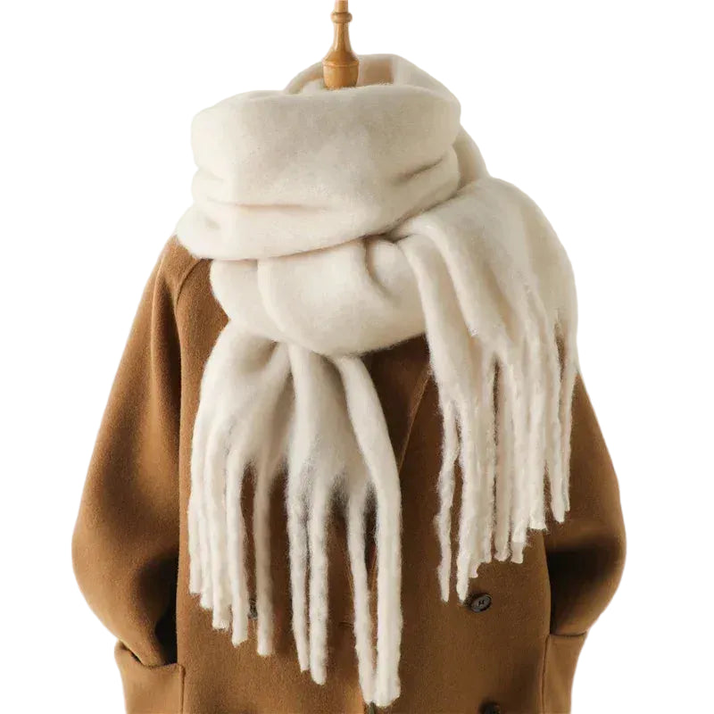 Women Winter Cashmere Scarf Thick Warm Pashmina Shawl Wrap Beige