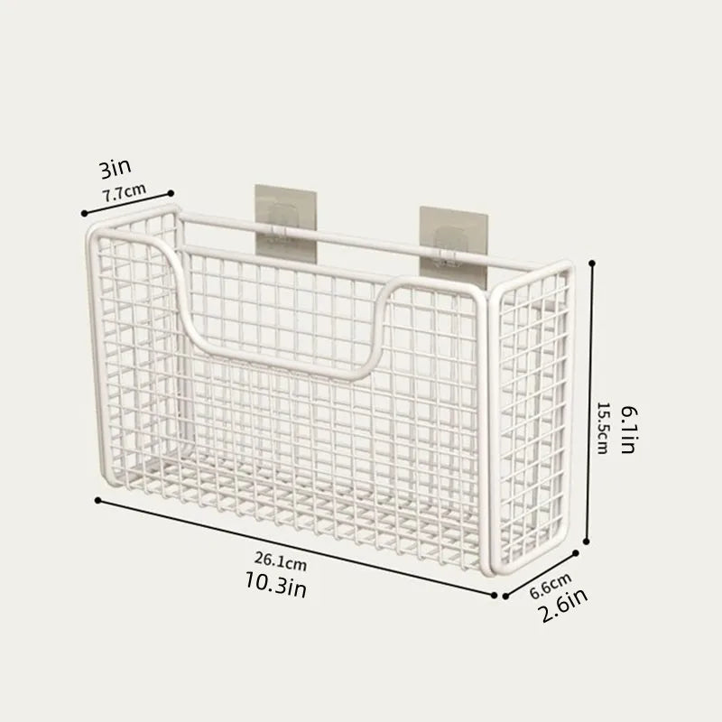 Cabinet Door Storage Rack for Kitchen Wraps and Bottles