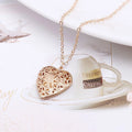 Retro Hollow Heart Pendant Necklace for Women Geometric Charm Love Collares Chain Clavicle Jewelry Statement Christmas Gift