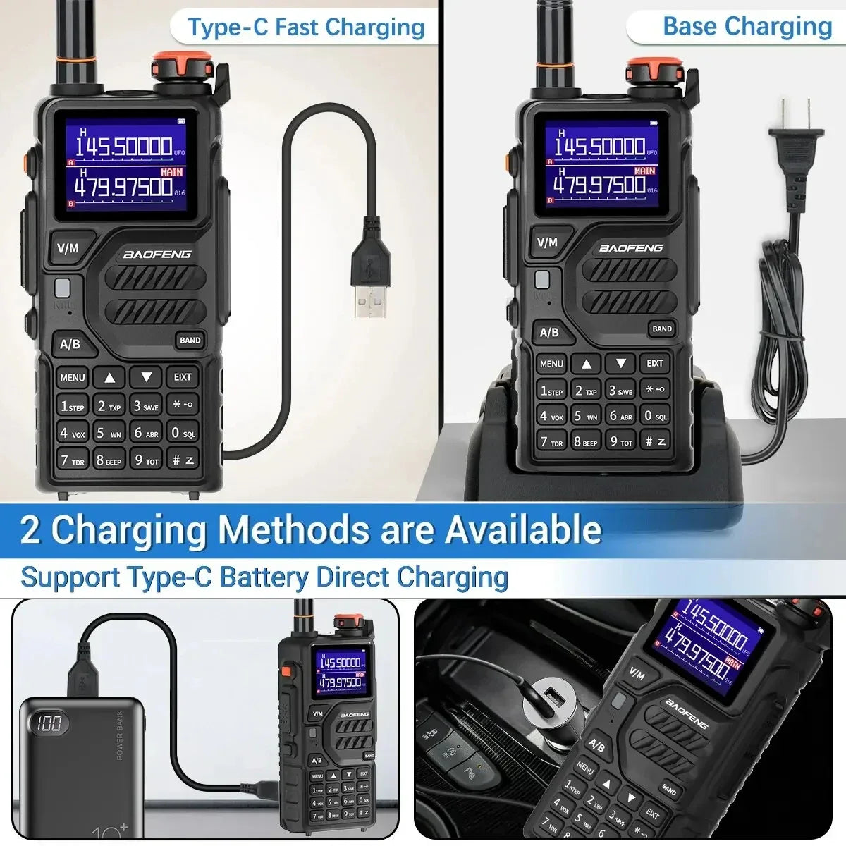 Baofeng UV K5 Plus 10W Tri-Band Long Range Ham Radio