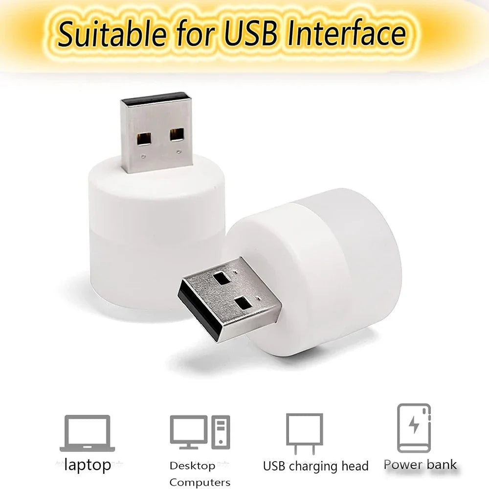 Mini USB LED Night Light for Desk and Bedside Ambient Lighting