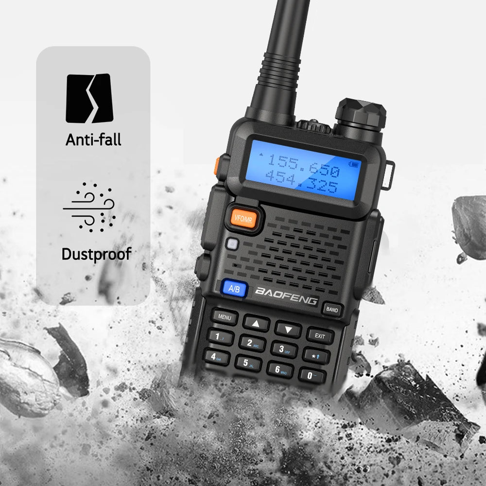 2PC Baofeng UV-5R Walkie Talkie Dual Band Long Range Ham Radio - Dicrodelights