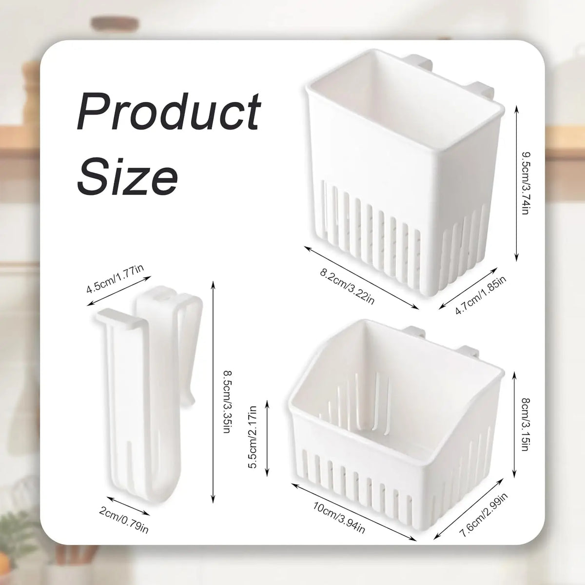 Cutlery Drain Basket with Cup Holder Kitchen Storage Rack for Forks Spoons Chopsticks Quick Dry Countertop Organizer Simple Rack