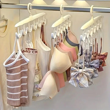 ABS Rotating Wardrobe Hanger With 12 Hooks for Bras and Tops