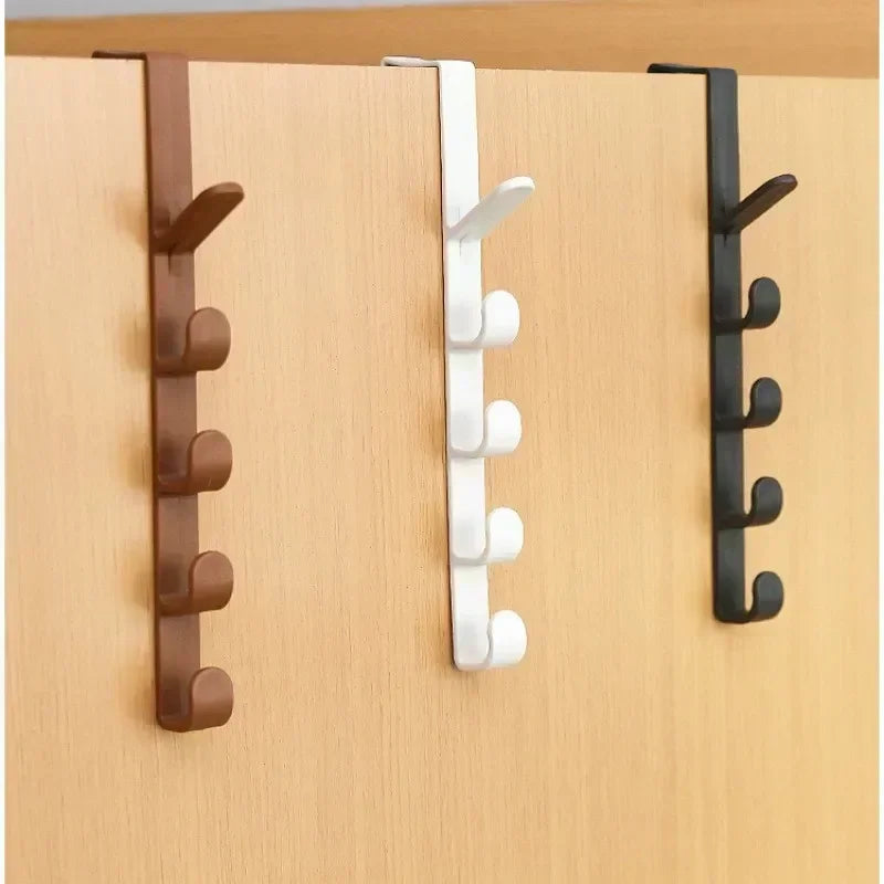 Plastic Over Door Hook Rack for No Drill Bag and Hat Storage 3pcs-mix