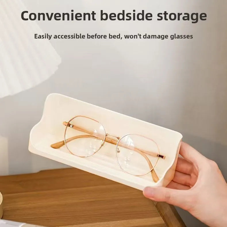 Adhesive Wall Mounted Glasses Holder for Bedside Storage