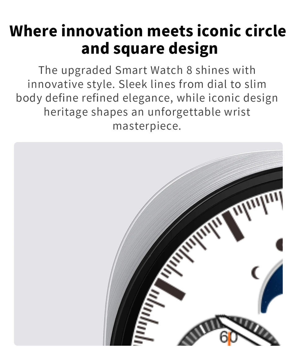 2025 Watch GPS Track Smart Watches For Men Women Sport Heart Rate Bluetooth Call NFC IP68 Waterproof Compass Smartwatch 8 Mini