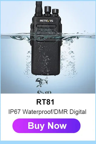 Retevis RT86 10W Walkie Talkie Professional Two Way Radio Long Range Walkie Talkie UHF Communication radio for Outdoor Business