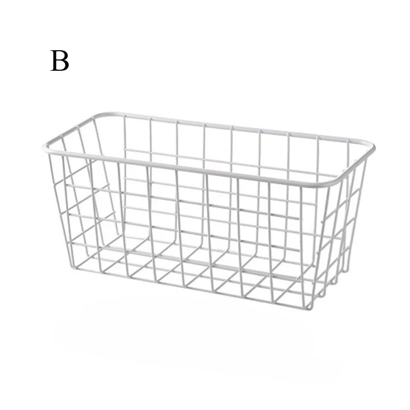 Cabinet Door Storage Rack for Kitchen Wraps and Bottles B white
