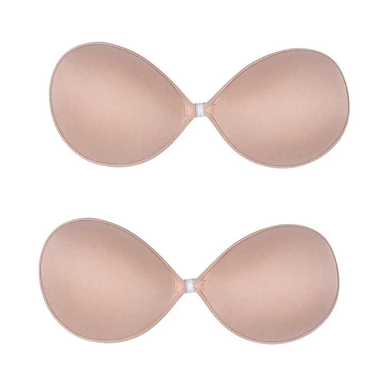 1/2Pcs Sexy Women Invisible Push Up Bra Self-Adhesive Silicone Bust Front Closure Sticky Bra Black Skin Backless Strapless Bra Group 7