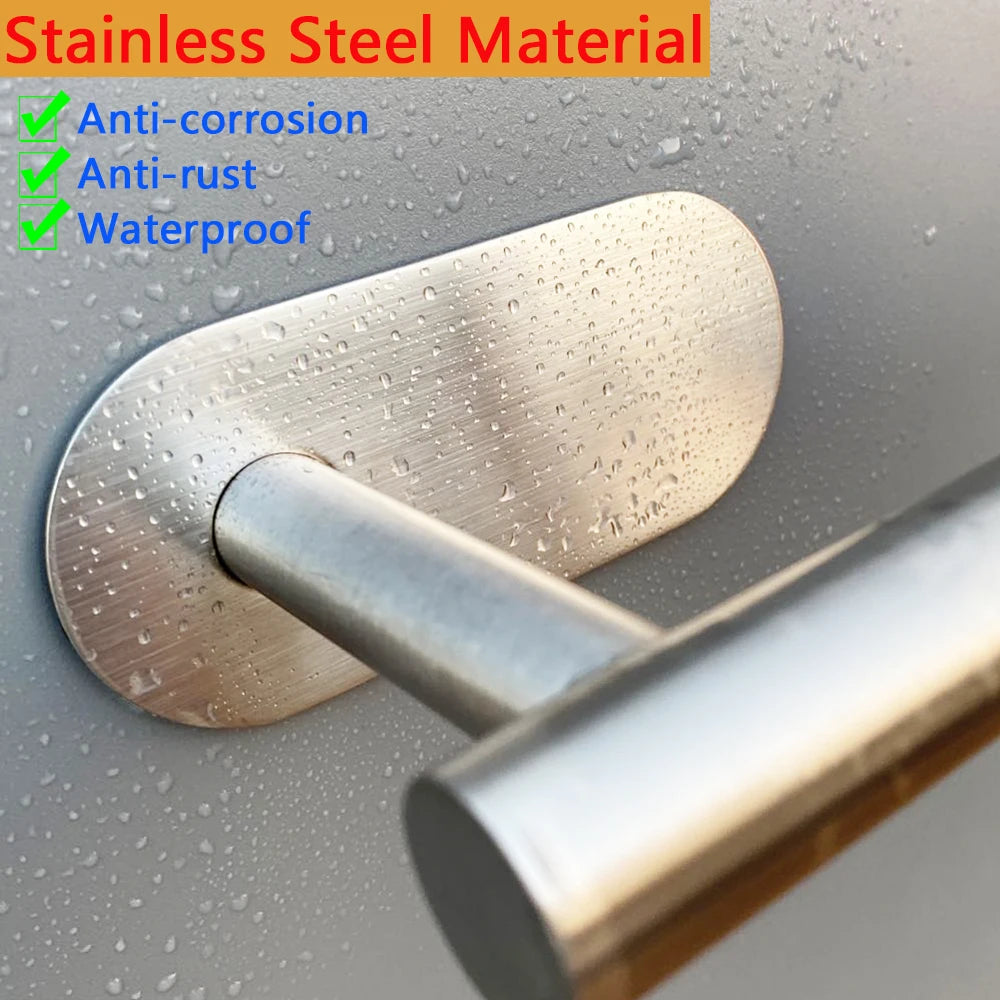 Stainless Steel Wall Mounted Toilet Roll Holder and Hooks
