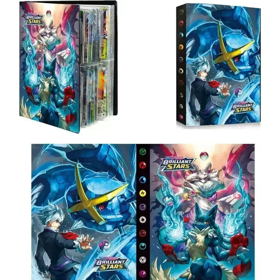 Trading Card Binder with Illustrated Covers for Collectors C